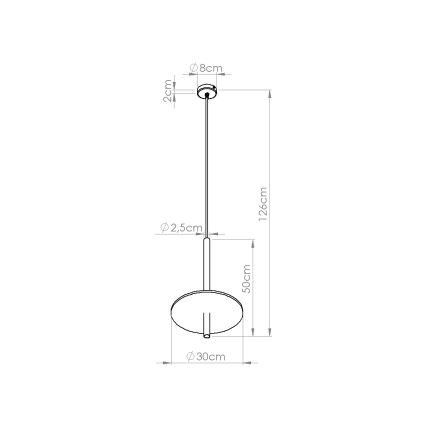 Lustr na lanku FELTRO 1xG9/8W/230V černá/žlutá