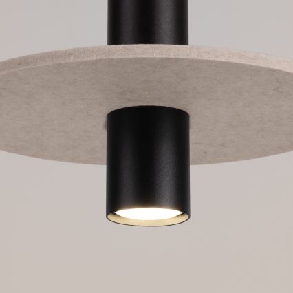 Lustr na lanku PELTA 1xGU10/10W/230V černá/krémová