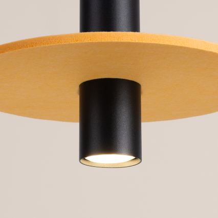 Lustr na lanku PELTA 1xGU10/10W/230V černá/žlutá