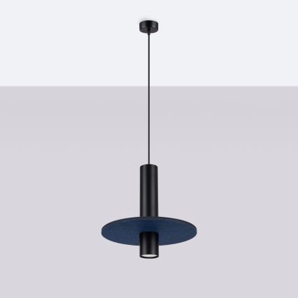 Lustr na lanku PELTA 1xGU10/10W/230V černá/modrá