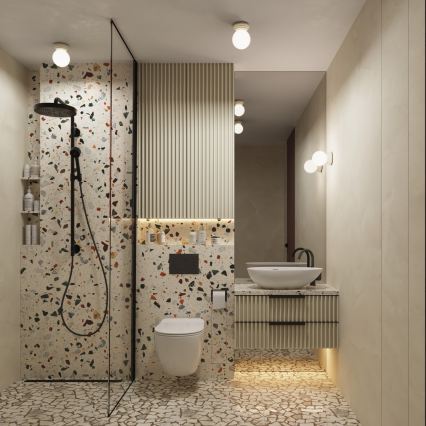 Koupelnové nástěnné svítidlo ZORI 1xG9/8W/230V IP44 béžová