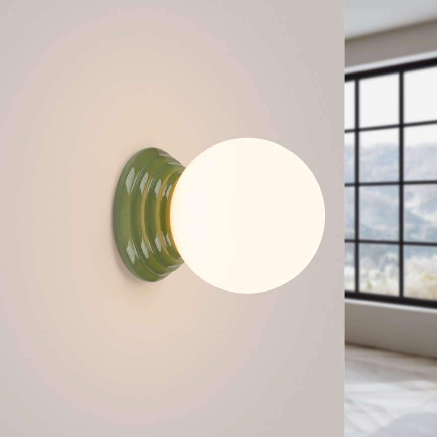 Koupelnové nástěnné svítidlo ZORI 1xG9/8W/230V IP44 zelená