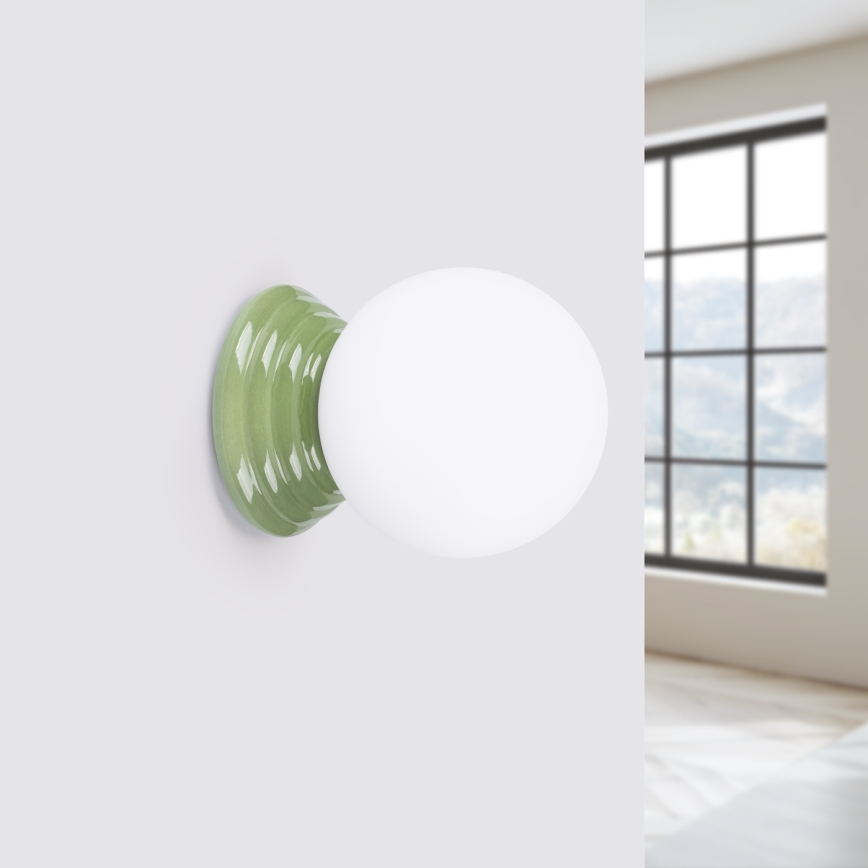 Koupelnové nástěnné svítidlo ZORI 1xG9/8W/230V IP44 zelená
