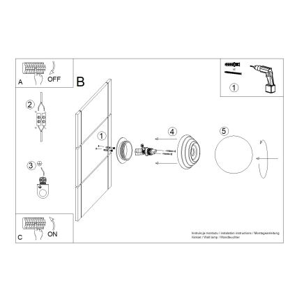 Koupelnové nástěnné svítidlo ZORI 1xG9/8W/230V IP44 modrá