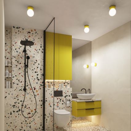 Koupelnové stropní svítidlo ZORI 1xG9/8W/230V pr. 12 cm IP44 žlutá