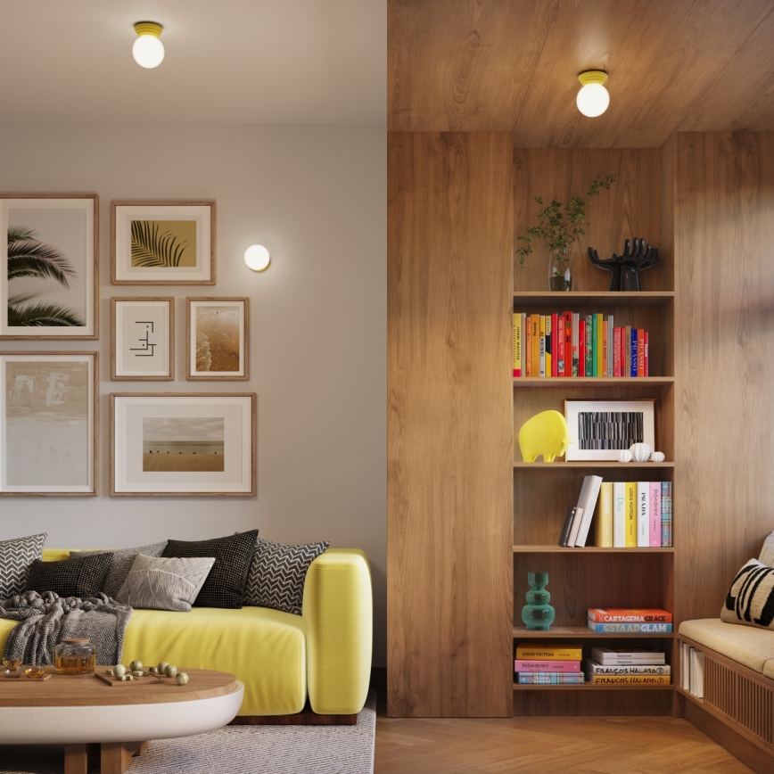 Koupelnové stropní svítidlo ZORI 1xG9/8W/230V pr. 12 cm IP44 žlutá