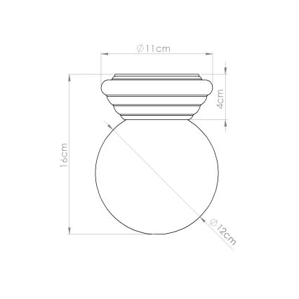 Koupelnové stropní svítidlo ZORI 1xG9/8W/230V pr. 12 cm IP44 oranžová