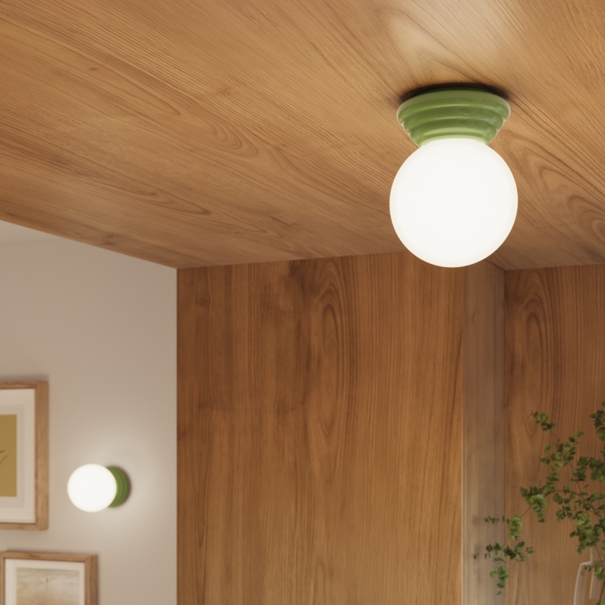 Koupelnové stropní svítidlo ZORI 1xG9/8W/230V pr. 12 cm IP44 zelená