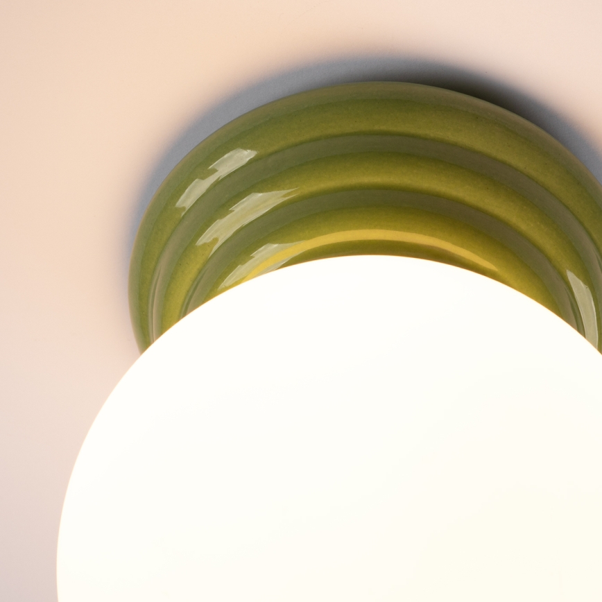 Koupelnové stropní svítidlo ZORI 1xG9/8W/230V pr. 12 cm IP44 zelená