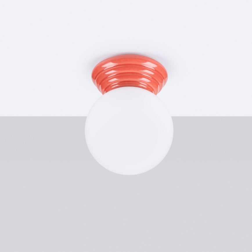 Koupelnové stropní svítidlo ZORI 1xG9/8W/230V pr. 12 cm IP44 růžová