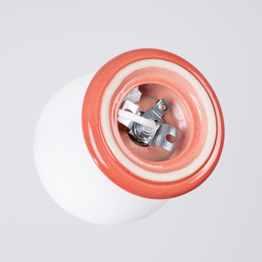 Koupelnové stropní svítidlo ZORI 1xG9/8W/230V pr. 12 cm IP44 růžová