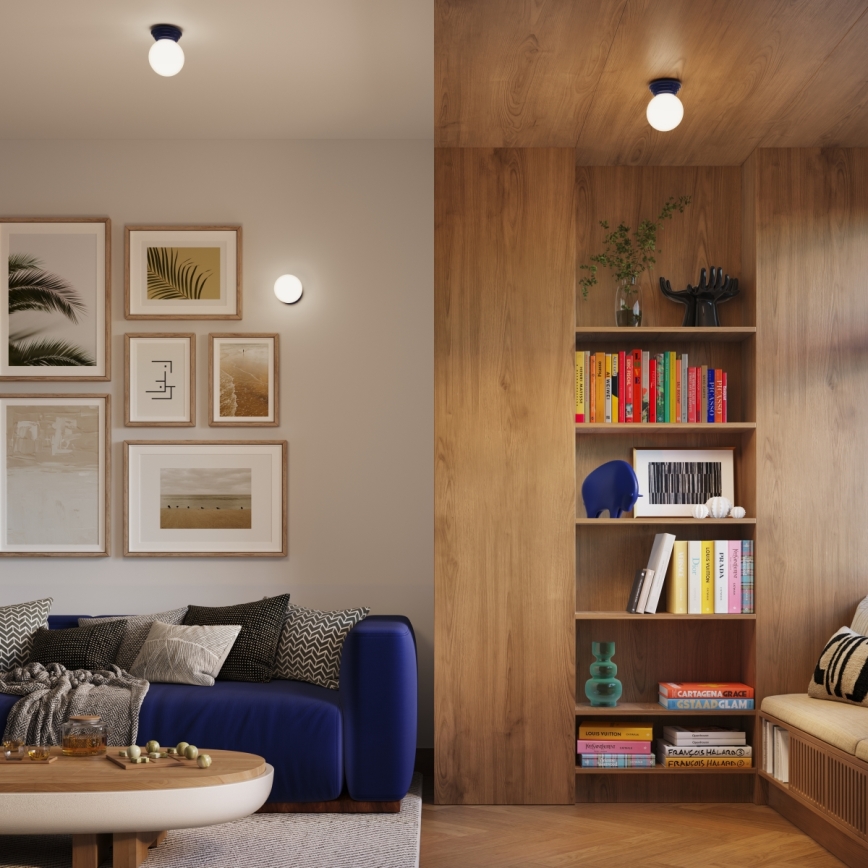 Koupelnové stropní svítidlo ZORI 1xG9/8W/230V pr. 12 cm IP44 modrá