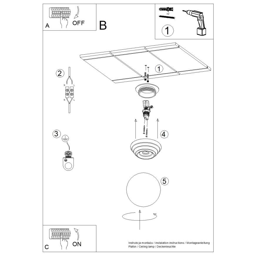 Koupelnové stropní svítidlo ZORI 1xG9/8W/230V pr. 12 cm IP44 modrá