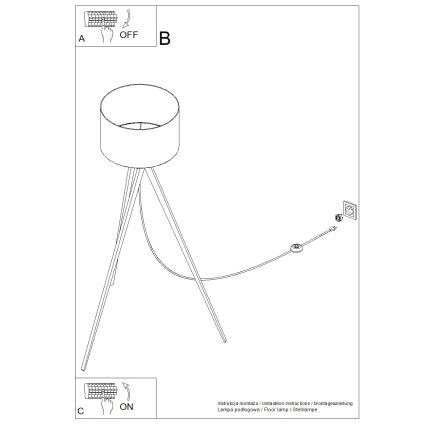 Stojací lampa NATT 1xE27/15W/230V taupe