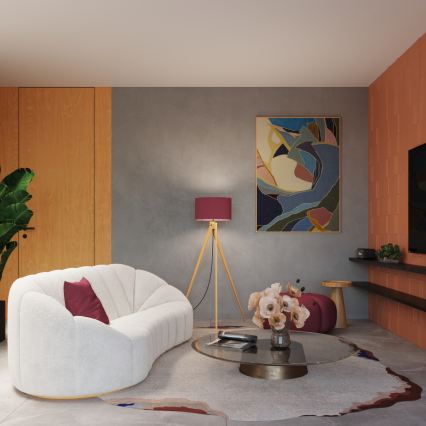 Stojací lampa NATT 1xE27/15W/230V červená