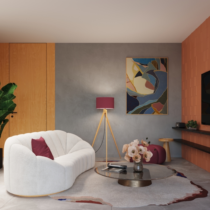 Stojací lampa NATT 1xE27/15W/230V červená