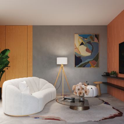 Stojací lampa NATT 1xE27/15W/230V bílá