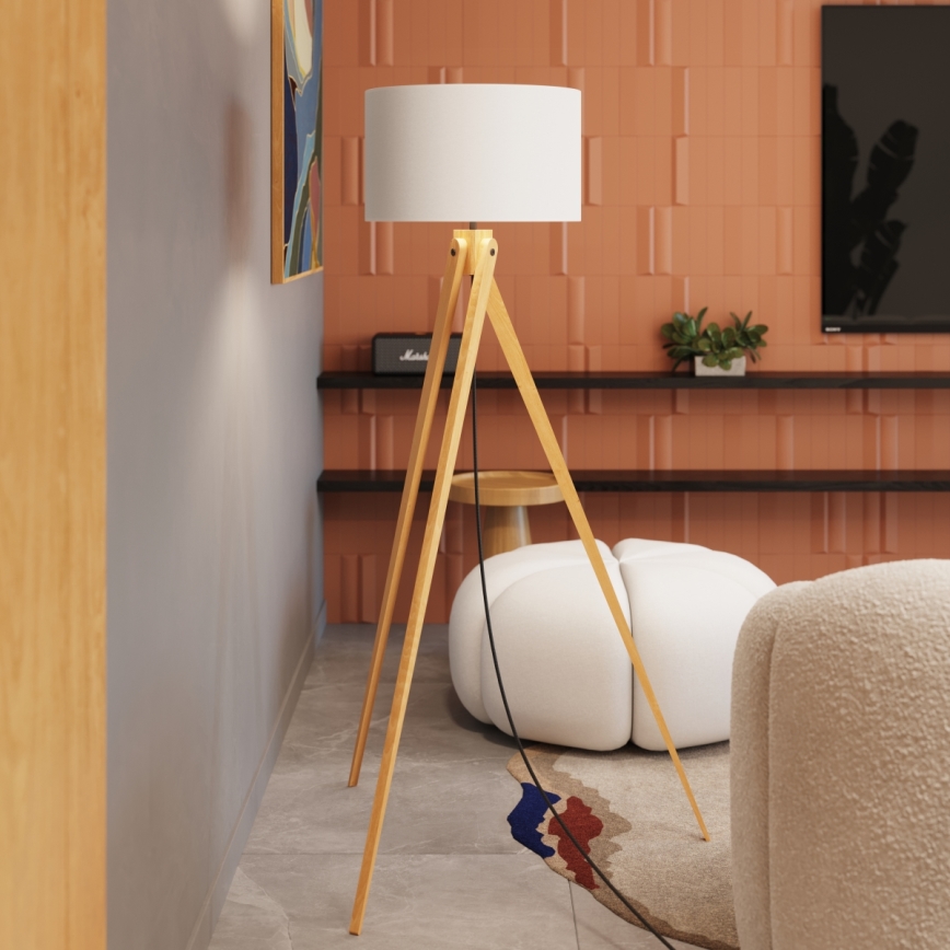 Stojací lampa NATT 1xE27/15W/230V bílá