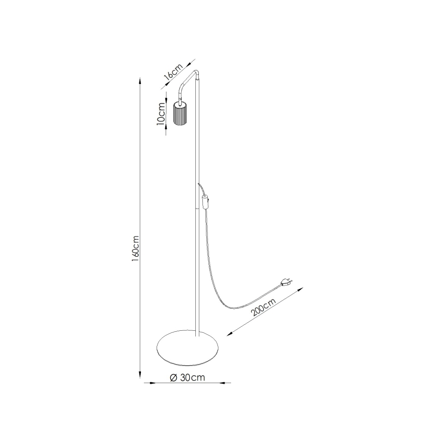 Stojací lampa KARBON 1xGU10/10W/230V černá
