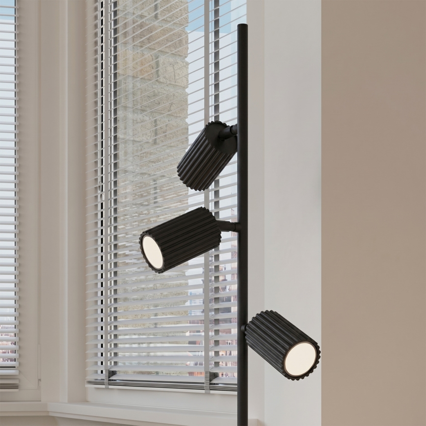 Stojací lampa KARBON 3xGU10/10W/230V černá