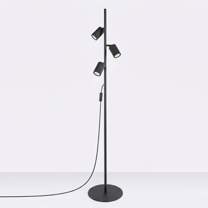 Stojací lampa KARBON 3xGU10/10W/230V černá