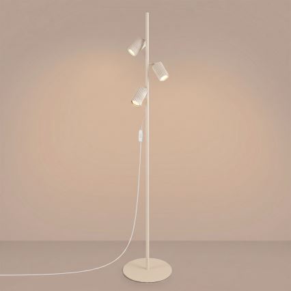 Stojací lampa KARBON 3xGU10/10W/230V krémová