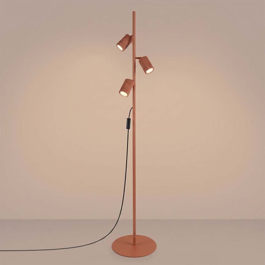 Stojací lampa KARBON 3xGU10/10W/230V oranžová