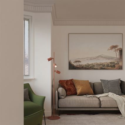 Stojací lampa KARBON 3xGU10/10W/230V oranžová