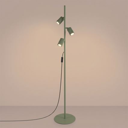 Stojací lampa KARBON 3xGU10/10W/230V zelená