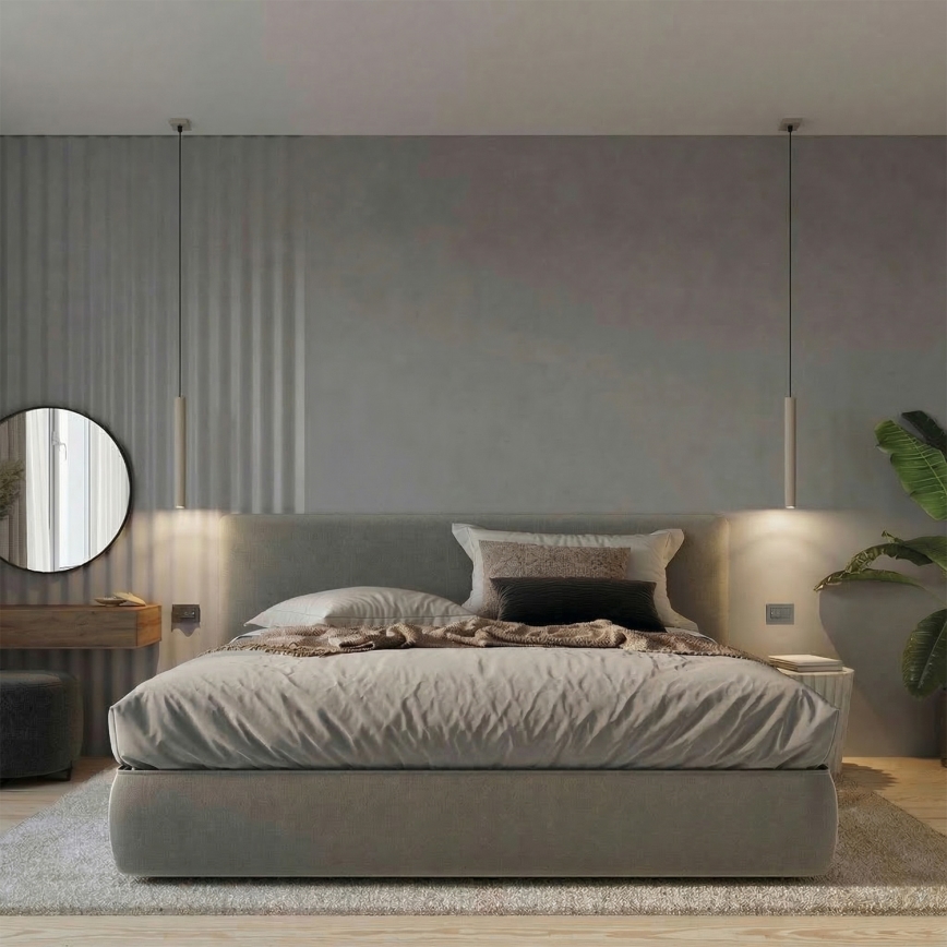 Lustr na lanku PASTELO 1xG9/8W/230V taupe