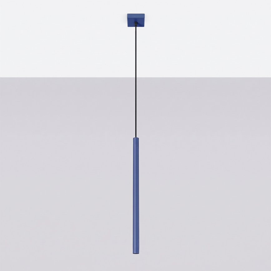 Lustr na lanku PASTELO 1xG9/8W/230V modrá