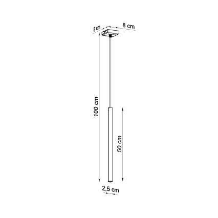 Lustr na lanku PASTELO 1xG9/8W/230V modrá