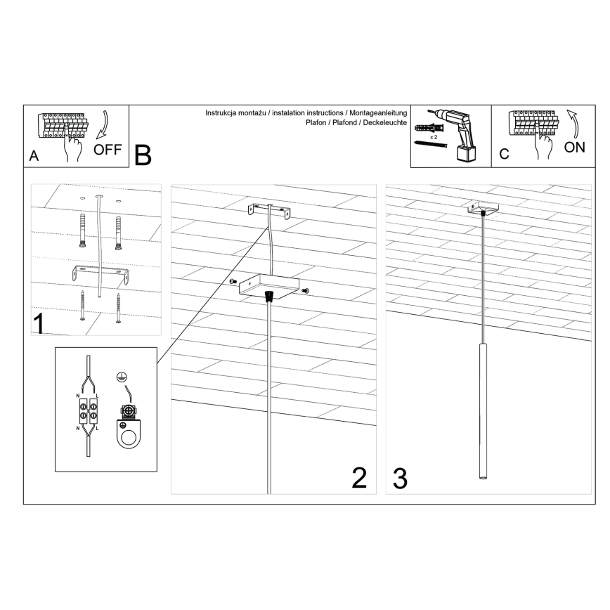 Lustr na lanku PASTELO 1xG9/8W/230V modrá