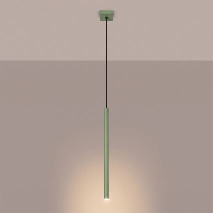 Lustr na lanku PASTELO 1xG9/8W/230V zelená