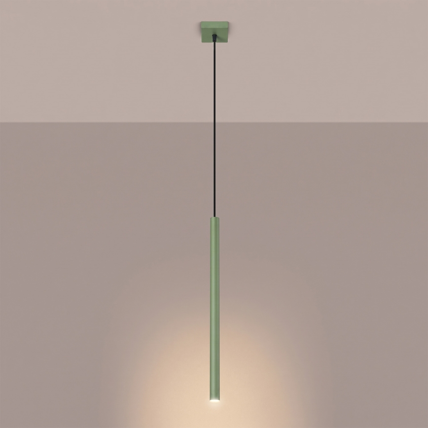 Lustr na lanku PASTELO 1xG9/8W/230V zelená