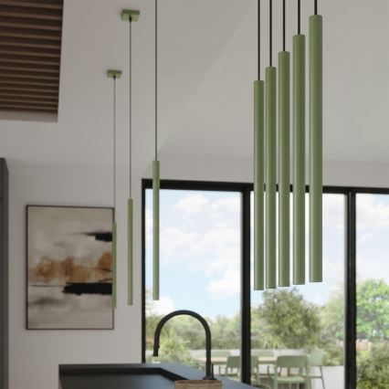 Lustr na lanku PASTELO 1xG9/8W/230V zelená