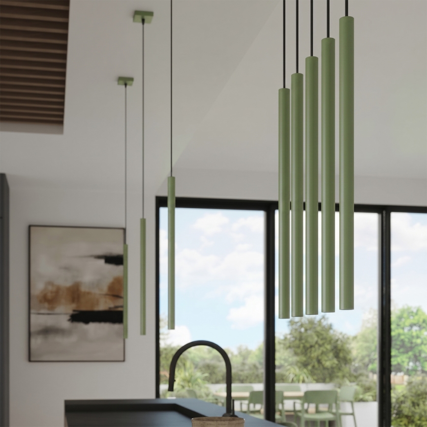 Lustr na lanku PASTELO 1xG9/8W/230V zelená