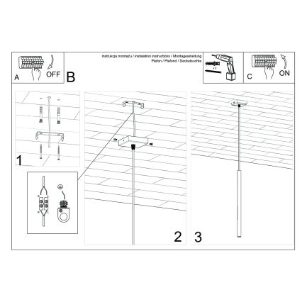 Lustr na lanku PASTELO 1xG9/8W/230V žlutá