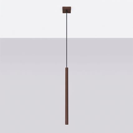Lustr na lanku PASTELO 1xG9/8W/230V hnědá