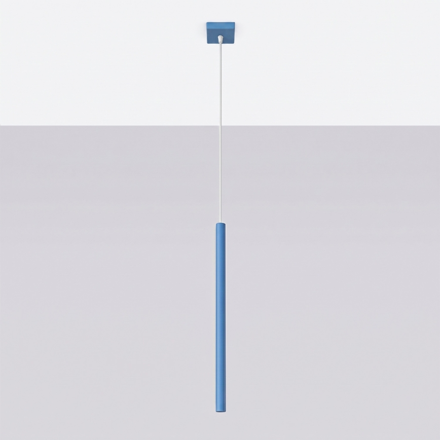 Lustr na lanku PASTELO 1xG9/8W/230V modrá