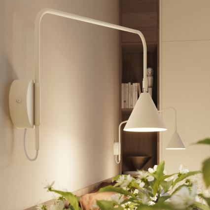 Nástěnná lampa NOX 1xE14/10W/230V krémová