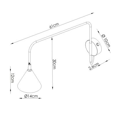Nástěnná lampa NOX 1xE14/10W/230V krémová