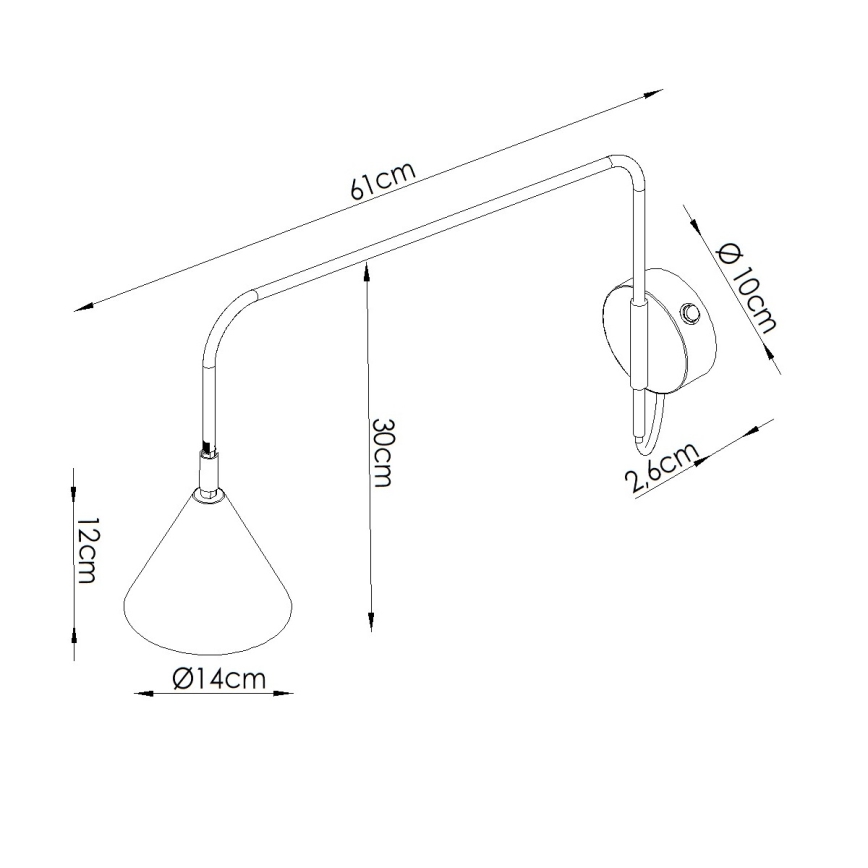 Nástěnná lampa NOX 1xE14/10W/230V krémová
