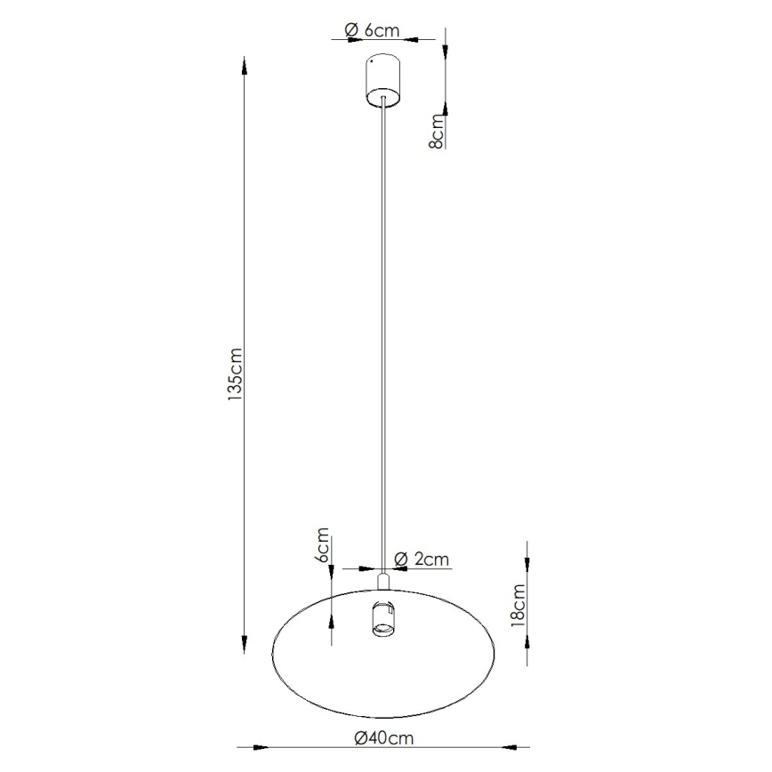Lustr na lanku NOX 1xE27/15W/230V krémová