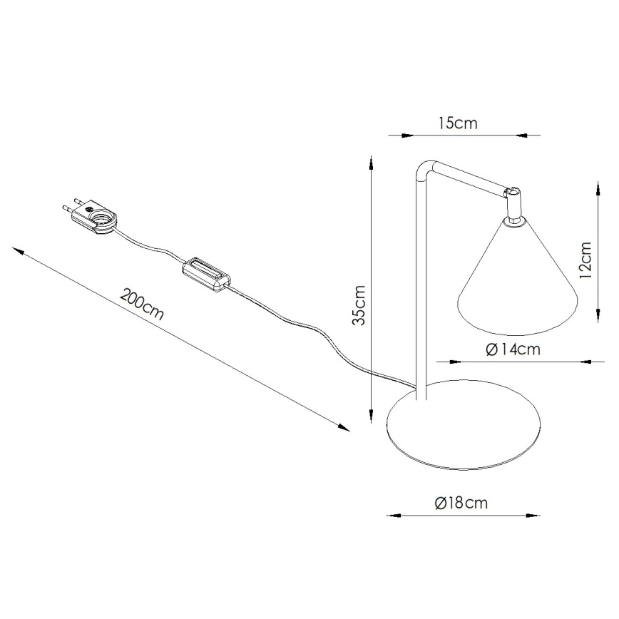 Stolní lampa NOX 1xE14/10W/230V krémová