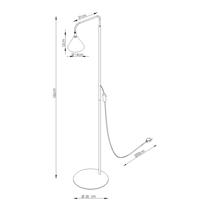 Stojací lampa NOX 1xE14/10W/230V krémová