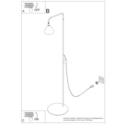 Stojací lampa NOX 1xE14/10W/230V krémová