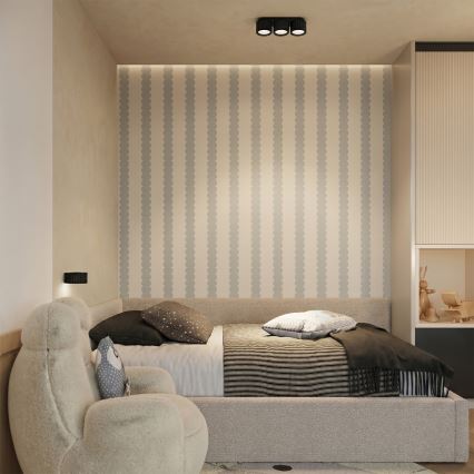 Nástěnné svítidlo AURA 1xGX53/10W/230V černá