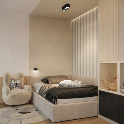 Nástěnné svítidlo AURA 1xGX53/10W/230V černá