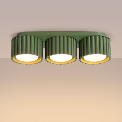 Bodové svítidlo AURA 3xGX53/10W/230V zelená